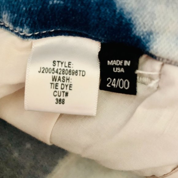 VERONICA BEARD KALLIE TIE DYE HIGH RISE STRAIGHT LEG JEANS - Picture 9 of 11